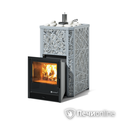 Дровяная печь-каменка ИзиСтим Ялта 15 (Хохлома), AISI 430 в Ижевске